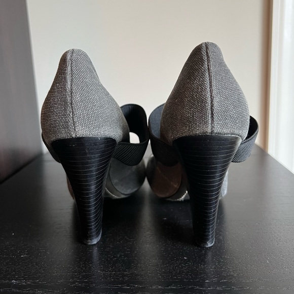BCBCMaxAzria gray canvas marry Jane heels - Picture 11 of 11